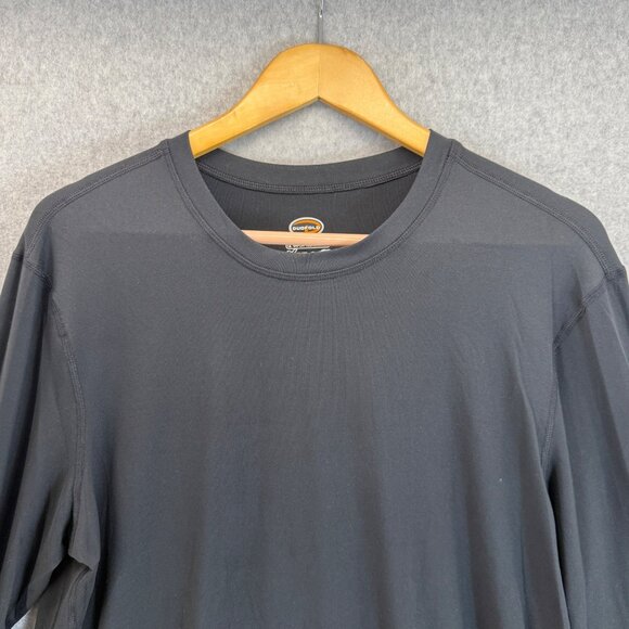 Champion Black Long Sleeve Crewneck Tee T-Shirt Baselayer Athletic Mens Size XL - Picture 3 of 9
